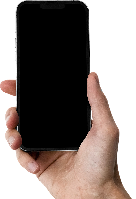 Hand holding phone